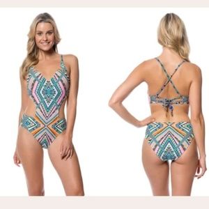 Jessica Simpson Aztec print Monokini